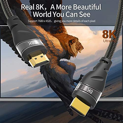 CABLEDECONN 3m 10ft HDMI 8K 2.1 Ultra HD Cable,8K@60Hz 4K@120Hz 48gbps  Support HDCP 3D HDMI Cable for PS4 SetTop Box HDTVs Projectors - Imported  Products from USA - iBhejo