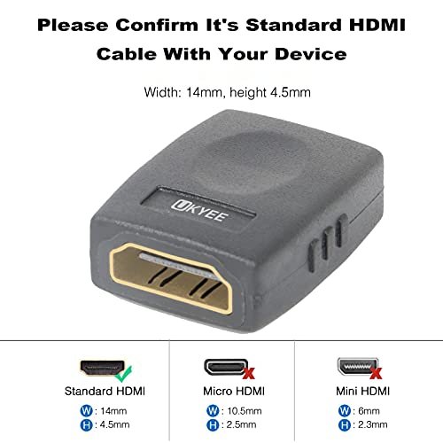 HDMI Coupler HDMI Female to Female Connector 4K HDMI to HDMI