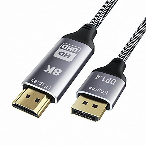 Cablecc DisplayPort 1.4 Source to HDMI 2.0 Display 8K UHD 4K DP