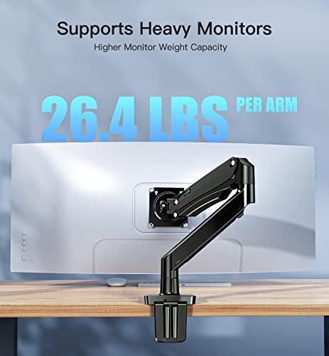 Huanuo Single Monitor Arm For 13-35 Inch Screens, Holds 4.4Lbs To 26.4Lbs,  Adjustable Gas Spring Monitor Mount With Usb, Computer Monitor Stand With -  Imported Products from USA - iBhejo