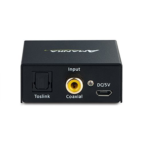  Audio Converter, AMANKA Digital to Analog Audio Decoder with  Digital Optical Toslink and Coaxial Inputs to Analog RCA and AUX 3.5mm  (Headphone) Outputs Fiber Cable Included : Electronics