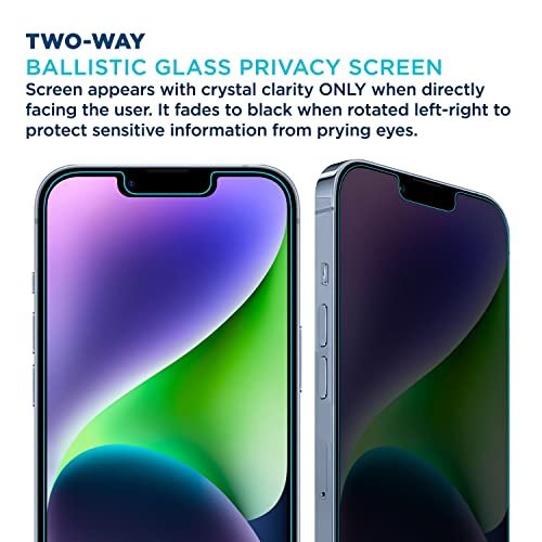 3 Pack Privacy Screen Protector for iPhone 15 Pro max/15 Plus 6.7 inch,  Sensor Protection, Dynamic Island Compatible, 9H Private Tempered Glass Film,  Anti-Scratch, Case Friendly,Bubble Free 