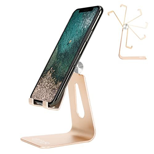 Adjustable Cell Phone Stand, Lamicall Phone Stand: [Update version] Cradle, Dock, Holder Compatible with iPhone Xs XR 8 x 7 6 6s Plus SE 5 5S