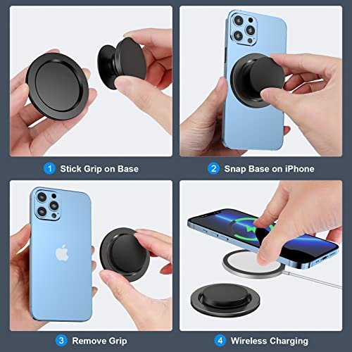 Magnetic Base Iphone 13 12 Socket Wireless Charge Grip Phone