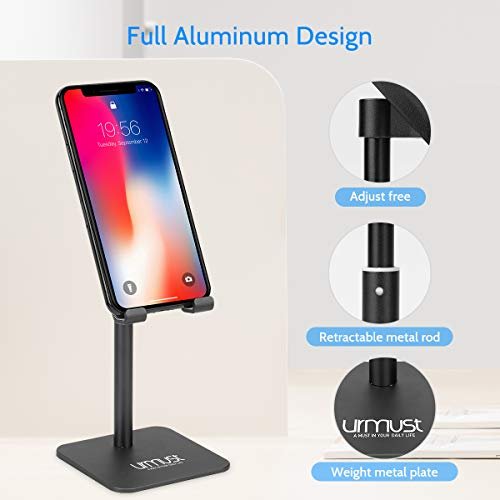 Urmust Cell Phone Stand Height Angle Adjustable Phone Stand For Desk Phone  Holder For Office Compatible With Iphone 14 13 12 11 Pro Max X Xr 8 Plus 7  - Imported Products from USA - iBhejo
