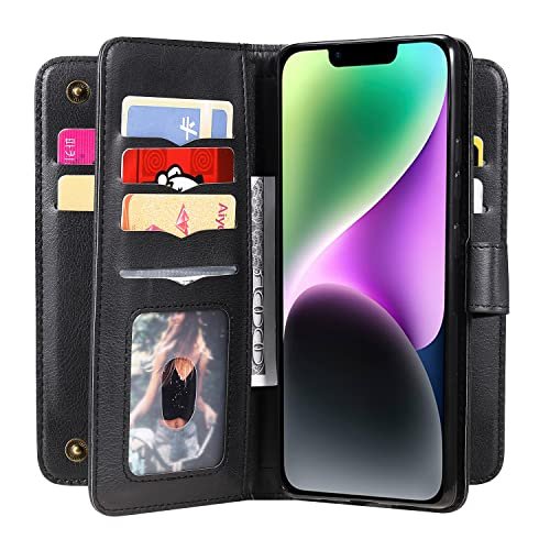Compatible With Iphone 14 Plus 6.7 Inch Wallet Case And Tempered Glass  Screen Protector Flip Cover Credit Card Holder Cell Phone Cases For  Iphone14Pl - Imported Products from USA - iBhejo
