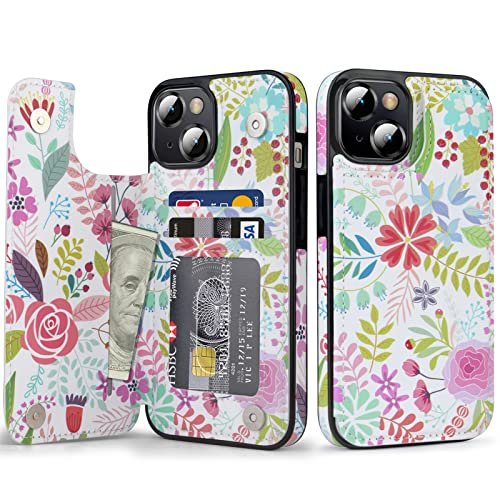 Leather Pattern Flip Holder Wallet Case Cover For iPhone 14/14