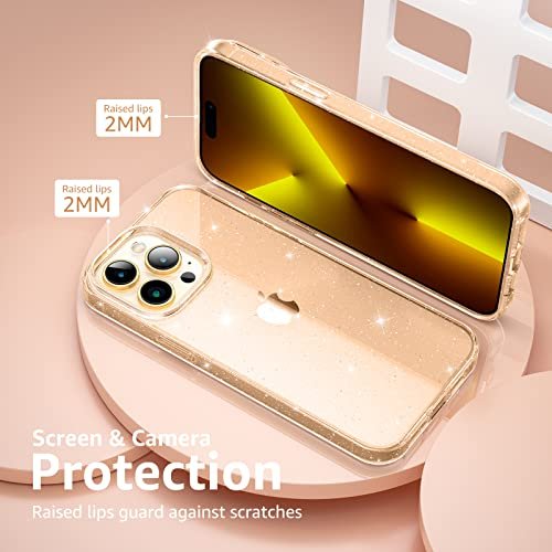 iPhone 14 Pro Max Silikon transparent Case Gold
