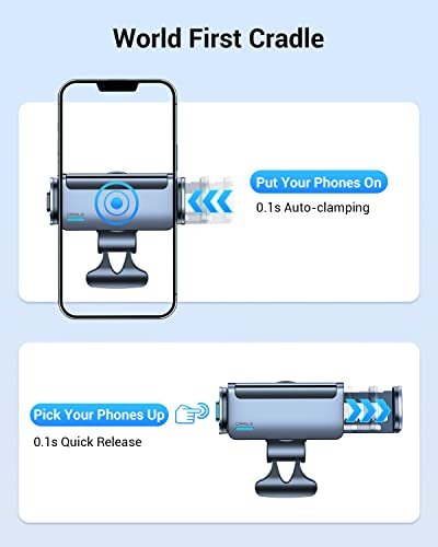 LISEN Phone Holders for Your Car [Enjoy Never Blocking] Car Phone Holder  Mount [Easily Install] Cell Phone Holder for Car Compatible for iPhone 15  14