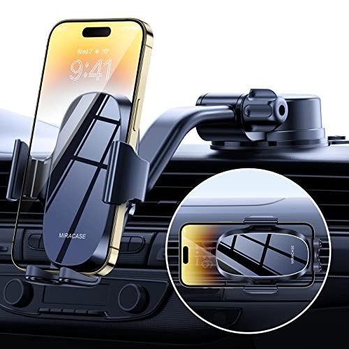 Miracase Phone Mount For Car, [Strong Suction] Universal 3 In 1