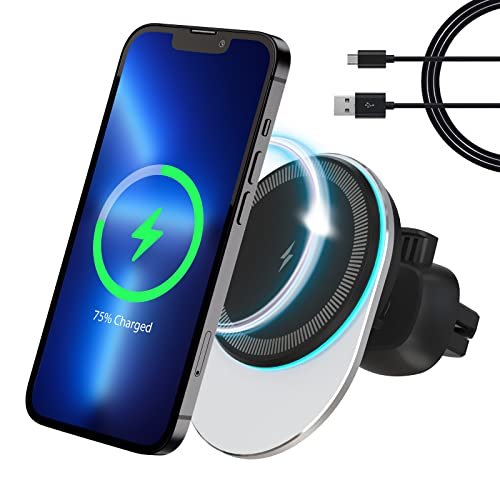 Mag-Safe Car Mount Charger Mount, 15W Magnetic Wireless Charging Stand  W/Qi-Certified, Auto-Alignment Car Air Vent Clip Phone Holder For Iphone  14/13 - Imported Products from USA - iBhejo
