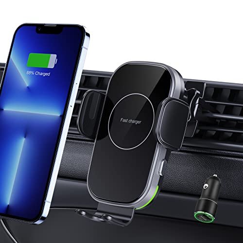 Wireless Car Charger, Auto-Clamping Car Charger Mount, 15W Fast Charging  Air Vent Phone Holder For Iphone 14/14 Pro/13/13 Pro/12/12 Pro/11/11  Pro/Xr/ - Imported Products from USA - iBhejo