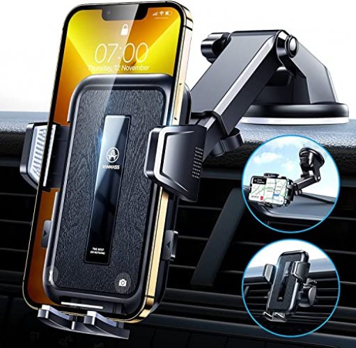 Vanmass [Top Stabilized] Car Phone Holder Cell Phone Mount [Newest Silent  Clips] For Car Dashboard Windshield Air Vent Hands-Free Car Cradle For Ipho  - Imported Products from USA - iBhejo