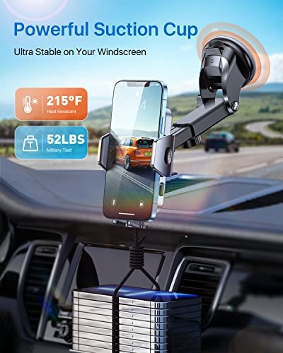MagSafe Wireless Charging Dash & Windshield Car Mount - Encased