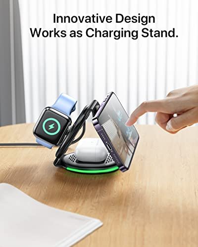 Intoval Portable 3In1 Wireless Charger For Apple Iphone Watch