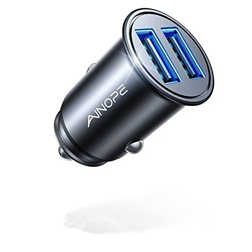 Car Charger, Ainope Smallest 4.8A All Metal Usb Car Charger Port