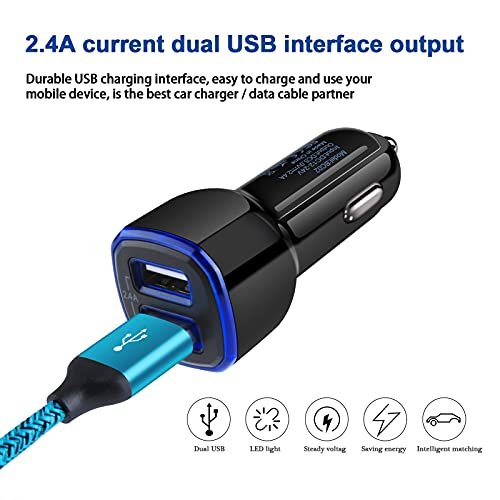 Android Phone Car Charger 12 Volt Usb Outlet Car Adapter Plug, Dual 2.4A  Cigarette Lighter Usb Charger For Samsung Galaxy A53 A13 A03S S22+ Ultra  S21 - Imported Products from USA - iBhejo