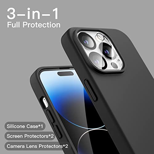 JETech [3 in 1] Case for iPhone 13 Pro 6.1 with Screen Protector/Lens  Protector