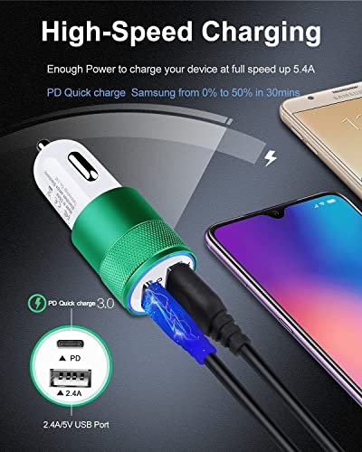 Iphone 14 Car Charger, 30W Usb C Car Charger, [2Pack] Pd 3.0 Fast Charge  Dual Port Usb Type C Cargador Carro Lighter Adapter Block For Iphone 14 13  1 - Imported Products from USA - iBhejo