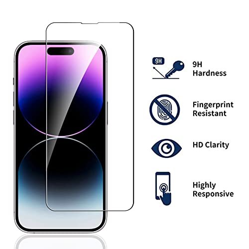 YWXTW Camera Lens Protector for iPhone 15 Pro/iPhone 15 Pro Max, [1 Step  Installation Tray] Tempered Glass Screen Protector Metal Individual Camera