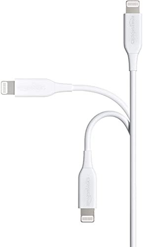 Basics USB-A to Lightning ABS Charger Cable, MFi Certified Charger  for Apple iPhone 14 13 12 11 X Xs Pro, Pro Max, Plus, iPad, 3 Foot, White