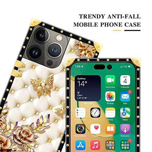  DAIZAG Case Compatible with iPhone 14 Case,Golden