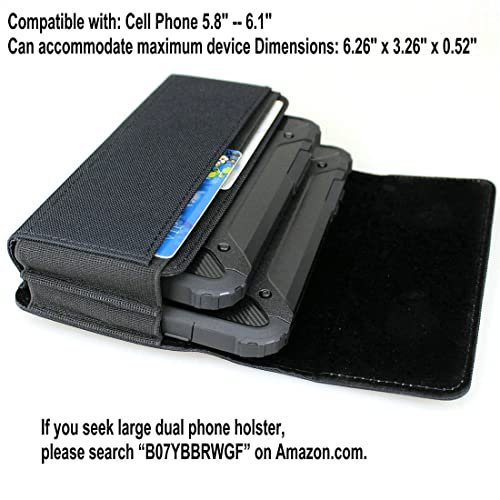 Leather iPhone Wallet / Case for two phones