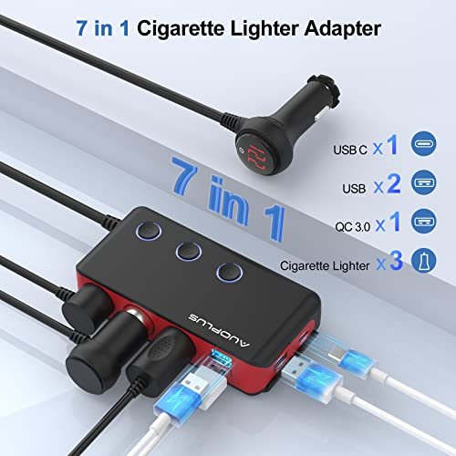 Car Cigarette Lighter Adapter, Usb C Charger 30W And Quick Charge 3.0 Car  Cigarette Lighter Splitter, 12V/24V Independent Switches, Fast Car Usb Char  - Imported Products from USA - iBhejo