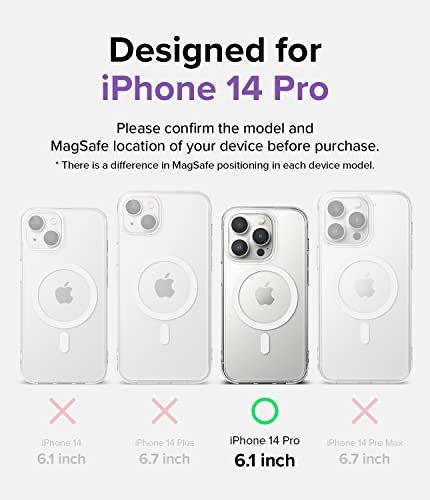 Ringke Fusion Compatible with iPhone 14 Pro Max Case, [Built-in Lanyard  Holes] Transparent Shockproof Bumper Raised Bezel Sturdy Cover Designed for