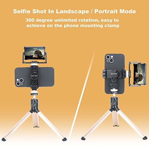 NICEYRIG Vlog Selfie Mirror Camera/Phone TikTok Twitch  Live Cold  Shoe Mount 360° Flip Screen Mirror Applicable for iPhone 14/13/12/11/XS SE,  Fujifilm, Panasonic, Sony - 377 : Electronics 
