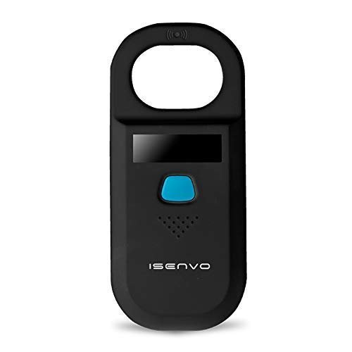 ISENVO Pet Microchip Scanner Rechargeable RFID EMID Micro Chip Reader ...