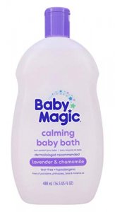 Baby Magic Calming Baby Bath| Tear-Free, Free of Parabens, Phthalates, Sulfates and Dyes, Lavender/Chamomile, 16.5 Fl Oz