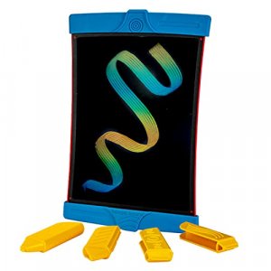 Boogie Board Scribble n Play Reusable Kids Drawing Board Includes LCD Doodle Board with Color Burst, Easy Erase Button, 4 Texture Drawing Stylu