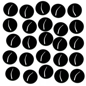 LITKO Paper Miniature Bases, 20mm Circle, 3mm Black (25)