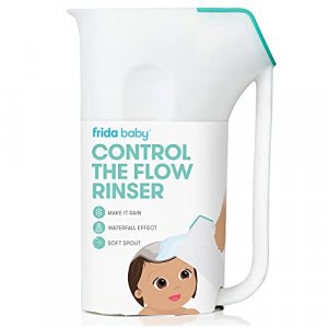 Control The Flow Rinser by Frida Baby Bath Time Rinse Cup with Easy Grip Handle and Removable Rain Shower