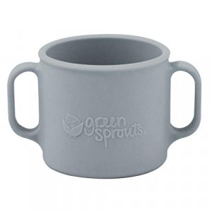 green sprouts Learning Cup | Silicone helps avoid harmful chemicals | Helps toddler develop independent drinking skills, 2 easy-grip handles, Heat-Re