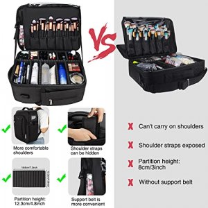 Makeup Backpack, Relavel Professional Makeup Case Extra Large Travel Train Case Makeup Bag for Women Cosmetic Organizer, Makeup Brush Storage Holder,