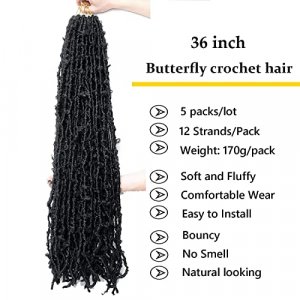 5 Packs 24 Inch Butterfly Box Braids Crochet Hair - Guam