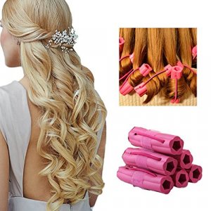 Foam Hair Curlers 12 Pack Silicon Sleep Hair Rollers Fashionable Foam Sponge Hair Curlers Clip Magic Hair Care Roller No Clip Soft Easy Application H