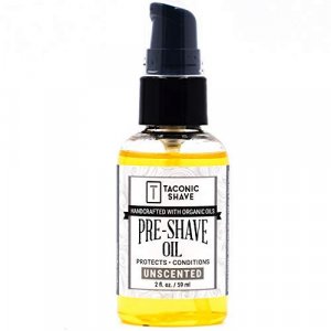 Taconic Shave Premium Natural Pre-Shave Oil (2 oz.) Unscented Protects Against Irritation and Razor Burn when Shaving with a Cartridge, Safet