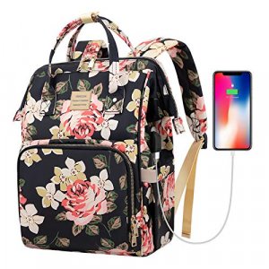 Laptop Backpack for Women,15.6 Inch Stylish College School Backpack with USB Charging Port,Water Resistant Casual Daypack Laptop Backpack for Girls/N