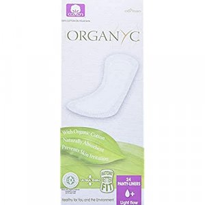 Organyc 100% Certified Organic Cotton Flat Panty Liner, Maxi Flow, 20 Count