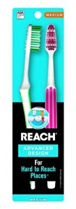 Reach Advanced Design Toothbrush With Medium Bristles, 3 Count