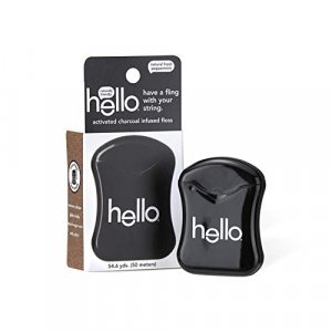 Hello Activated Charcoal Infused Floss Vegan Wax, Fresh Mint, Natural Peppermint Flavor, 3 Count