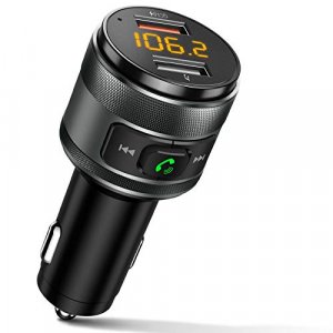 IMDEN Bluetooth 5.0 FM Transmitter for Car, 3.0 Wireless Bluetooth FM Radio Adapter Music Player FM Transmitter/Car Kit with Hands-Free Calling and 2