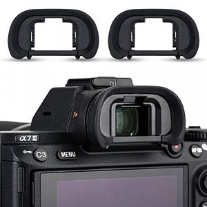 2 Pack Camera Eyecup Eye Cup Eyepiece Spare Replacement for Sony A9II A7RIV A7RIII A7III A7RII A7SII A7II A7R A7S A7 A9 A99II A58, Replaces Sony FDA-
