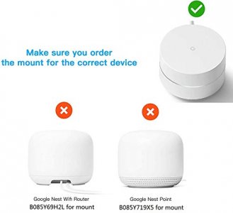 OkeMeeo Google WiFi Wall Mount, Space Saving Ceiling Mount Holder for Google WiFi System 2016 and 2020, Enlarging Coverage, Reinforced and Perfect Un