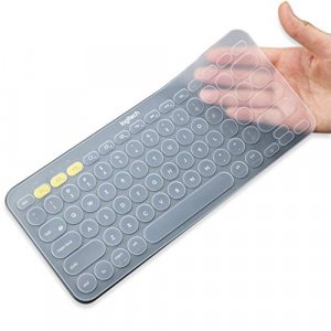 Silicone Keyboard Cover for Logitech Bluetooth Multi - Device Keyboard Cover K380 Ultra Thin Protective Skin (Transparent)