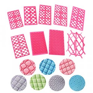 meizhouer 9pcs/set Embosser Fondant Cake Baking Sugarcraft Decorating Mold Cookie Tools Mold Home Kitchen Accessories