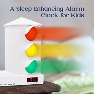 IT'S ABOUT TIME... Stoplight Sleep Enhancing Alarm Clock for Kids (Boy Car Clock)